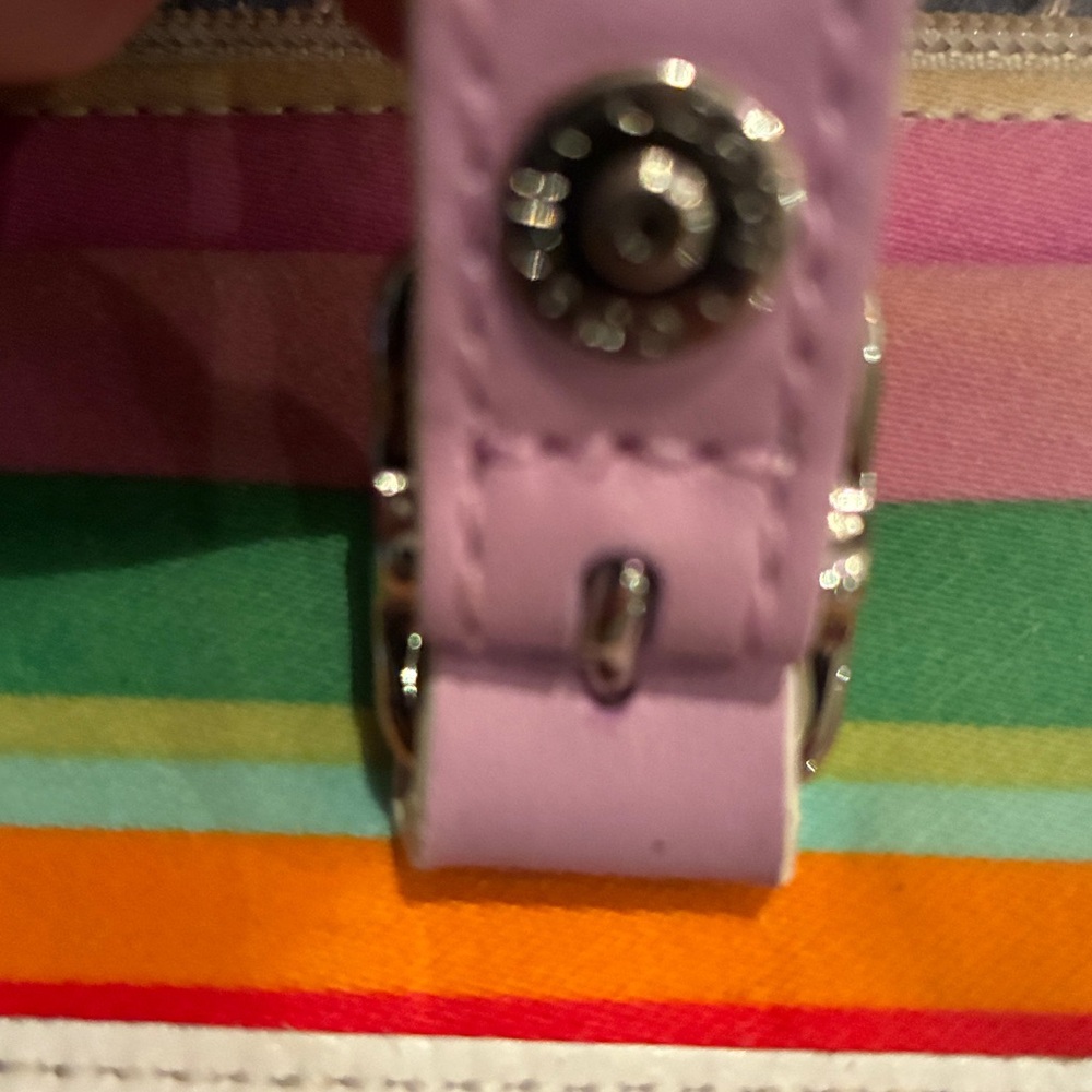 Coach Hampton Multicolor Stripe Wristlet - Picture 9 of 16